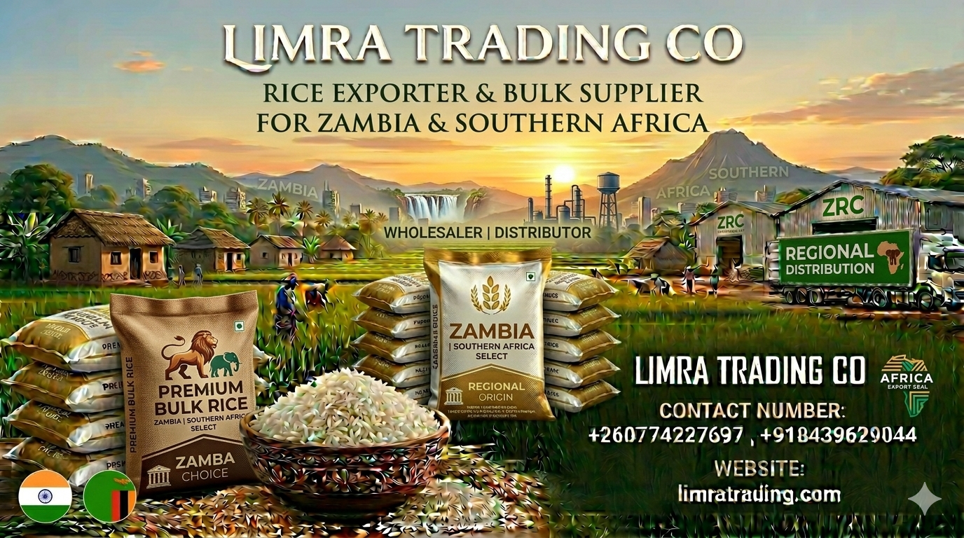 Rice Exporter & Bulk Supplier For Zambia & Southern Africa